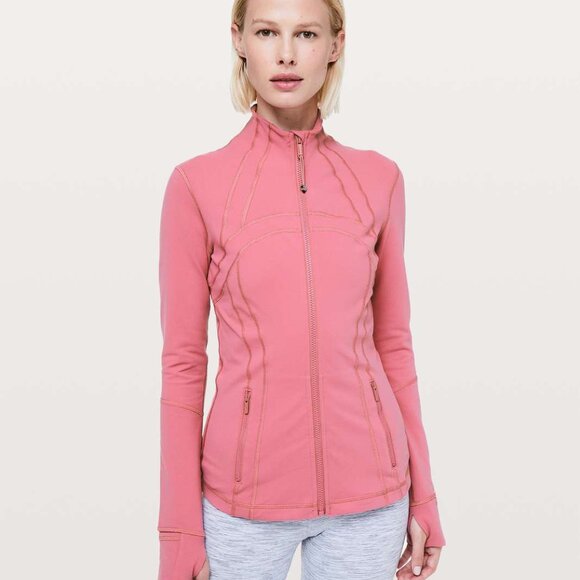 LULULEMON Define Jacket Luon Cherry Tint Pink Size 6 Full Zip FLAWS GUC - Picture 1 of 16